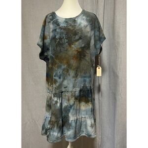 Oversized Tie Dye Dress Womens Medium Statement Artwear Cottagecore BoHo NWT